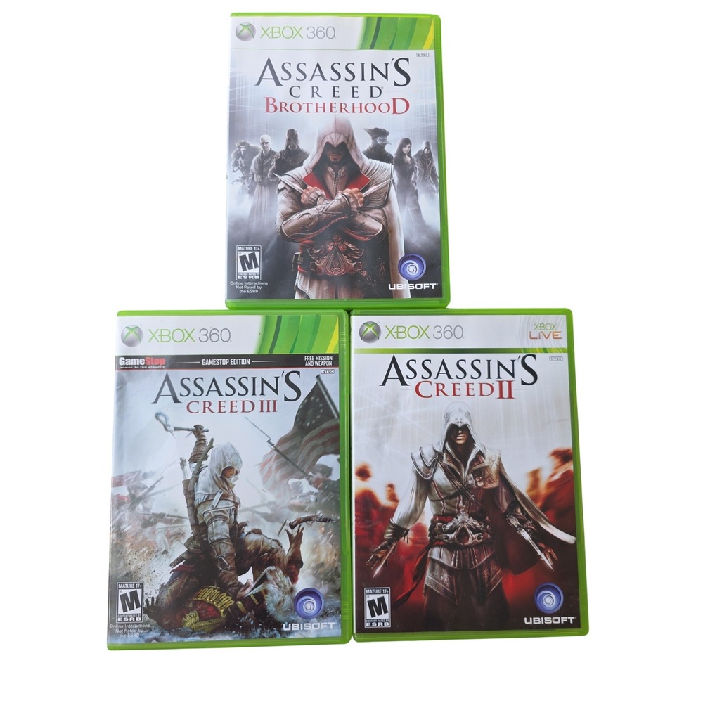Assassins Creed II‎ Brotherhood III GameStop Edition Xbox 360 Game Bundle Lot 3